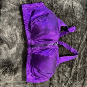 Victoria's Secret Knockout Front Closure Sport Bra Sparkle Purple